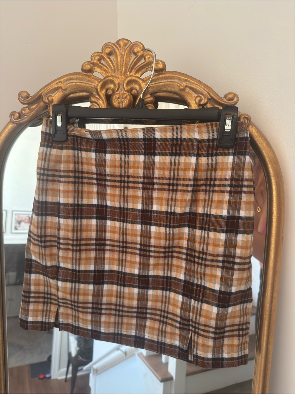 eyeshadow plaid mini skirt size 5